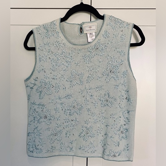 SUSAN BRISTOL beaded sleeveless top. - Picture 1 of 10